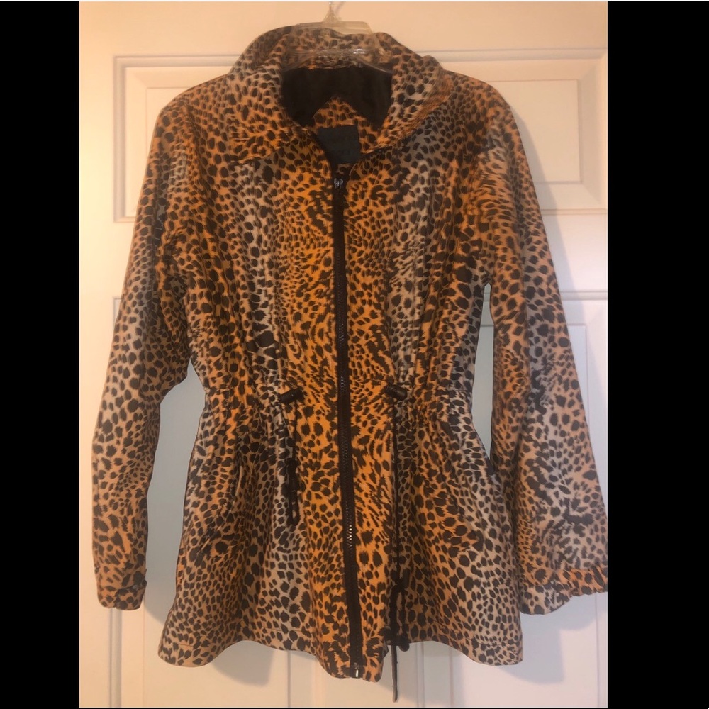 Animal print windbreaker